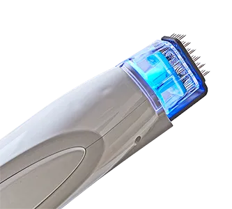 先端に36本の細い針が付いたコンパクトな医療用スタンプ